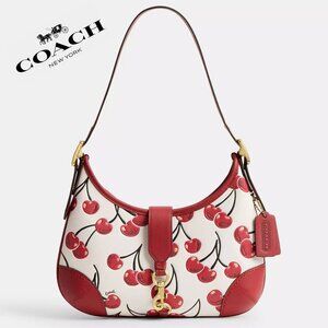 🍒Coach Hamptons Hobo Bag With Cherry Print